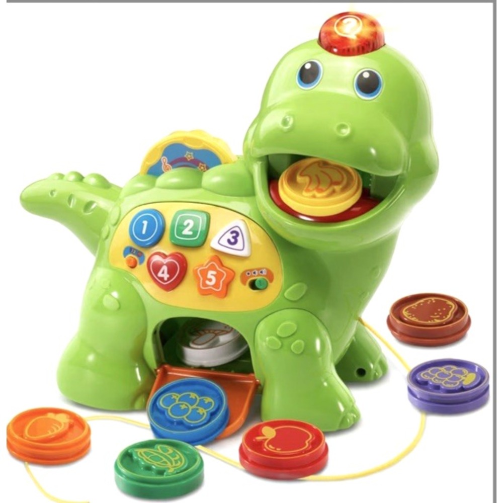 VTech Chomp and Count Dino Interactive Educational Teaching Toy Colors & Foods